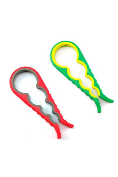 Choice GreenandRed 1/2Pcs Multifunctional Cap Opener Four-In-One Cap Opener Can Opener Labor-Saving Cap Ope