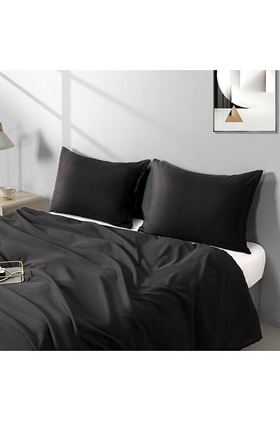 Kotonia Home Bed Sheet, 100% Cotton, Olandina Color, 220x240 Cm, Black