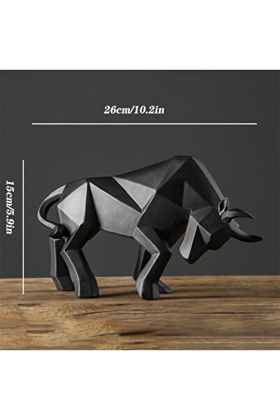 Choice تمثال ثور وول ستريت من الراتينج الأسود، منحوتة بيسون، ديكور، تمثال حيو...