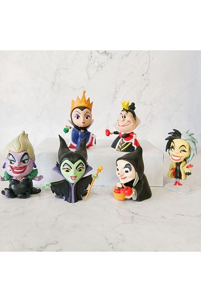 Choice opp bag ALL SIX 6pcs Disney Princess Villain Series Evil Queen Bad Witch Black Lady Maleficent Evil