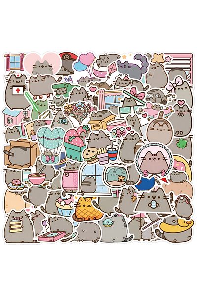 Choice 103pcs 103pcs Kawaii Chunky Cat Stickers Decal For Laptop Scrapbook Notebook Phone Diary Graffiti Wa