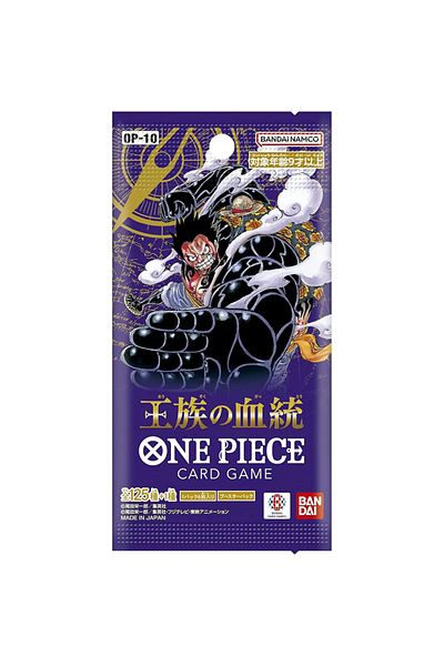 BANDAI مجموعة واحدة من لعبة بطاقات ون بيس الجديدة Royal Bloodline OP-10 حقيبة معززة مجموعة بطاقات TCG اليابان 1