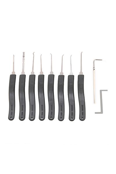 Choice 9 Pieces Hook Set Civil Lock All-steel Tool For Hook Pick Tools Portable Locksmith Tools