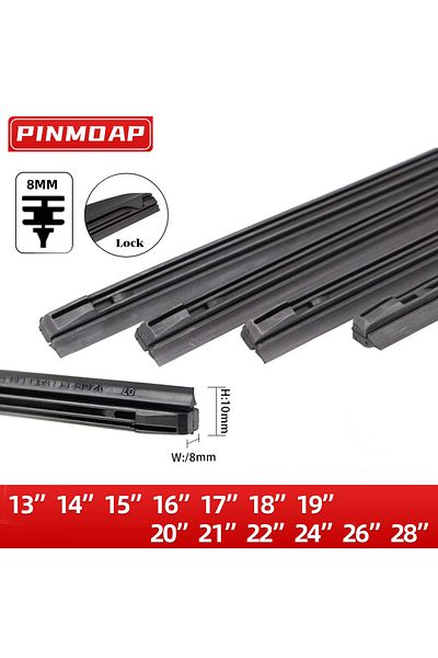 Choice 14 inch (350mm) Auto Car All seasons Windshield Wiper Blades Refills Natural Rubber Strips for 3 Sta