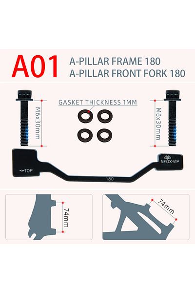Choice A01-fr180 Disc Brake Base Pads Set Electric Mountain Bike Pm/is 160 180 203 Mm Aluminum Alloy Calipe