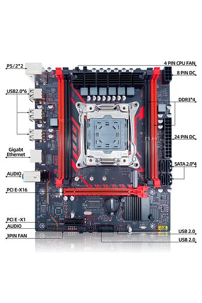 ZSUS Motherboard+CPU+RAM X99-8D3 ZSUS Motherboard Set Kit With Intel LGA2011-3 Xeon E5 2673 V3 CPU DDR3 1