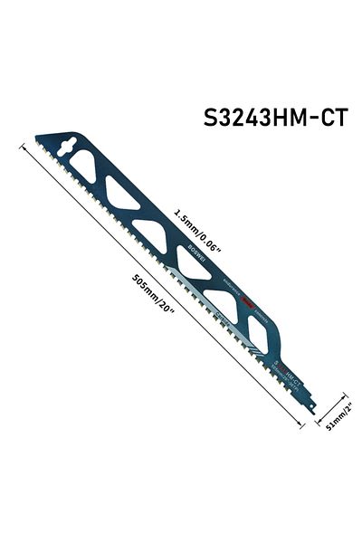 SHENSEN شفرة المنشار الترددية متعددة الاستخدامات S3243HM-CT لقطع الطوب الفقاعي والطوب المجوف والطوب الأحمر