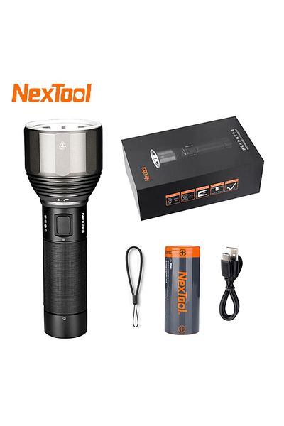 Choice Black Nextool Outdoor Rechargeable Flashlight 5000mAh 2000lm 380M 5 Modes IPX7 Waterproof LED Light