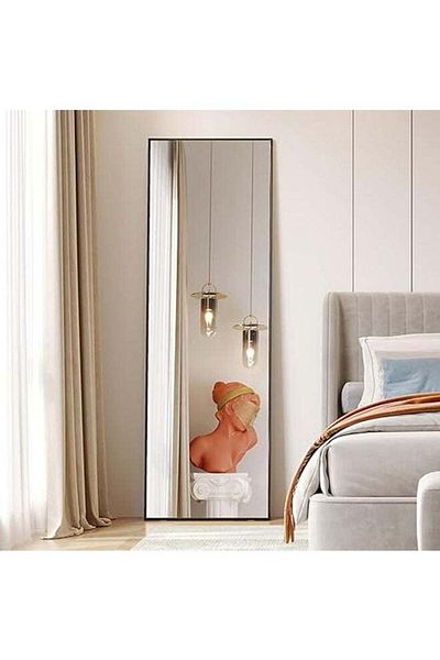 COOYA Full Length Mirror 160X50Cm,With Aluminum Alloy Frame Free-Standing Leaning For Living Room,Bedroom
