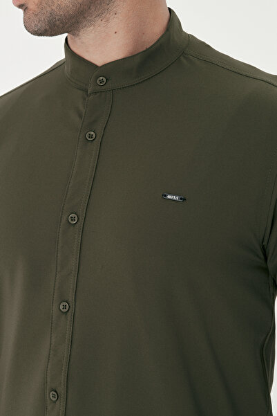 masso moda Slim Fit Judge Collar Men's Shirt Suitable for Daily Use