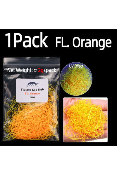 Choice عبوة واحدة من مادة ربط الذباب المصنوعة من السيليكون، لون برتقالي فلوري...