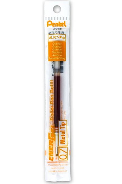 Pentel 0.7 mm Roller Ball Pen Refill Orange