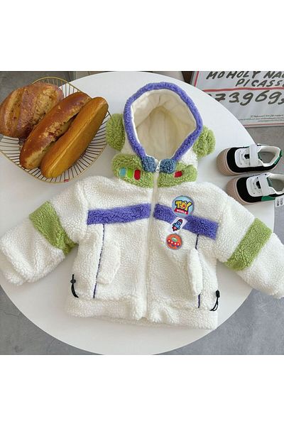 Disney 110cm Bath Disney Buzz Lightyear Winter Children'S Plush Thickened Premium Texture Splicing Color Co