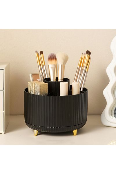 Choice Black 360° Rotating Makeup Tool Storage Box Desktop Organizer Cosmetic Brushes Holder Lipstick Eyebr