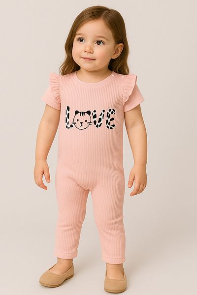Bubito Pink Baby Girl Summer Jumpsuit - Cotton Love Written