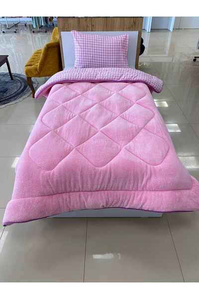 Sudemhome Single Double Sided Welsoft Elite Quilt Soft Fleece Quilt Pillowcase Bicycle Pink