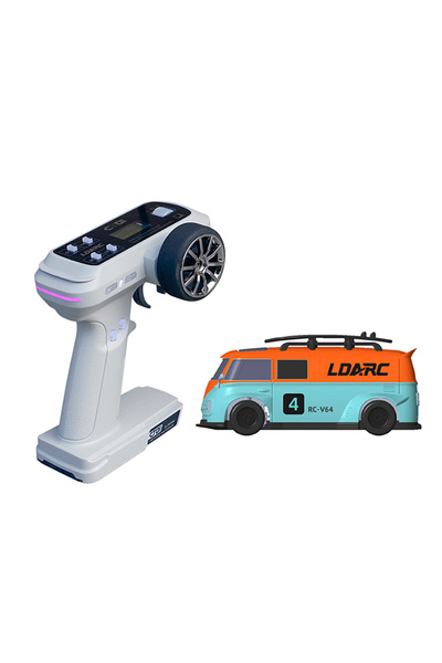 Choice سيارة LDARC V64 برتقالية صغيرة تعمل بالتحكم عن بعد تعمل بالكهرباء، نموذج محاكاة، حافلة، مركبة RTR 2