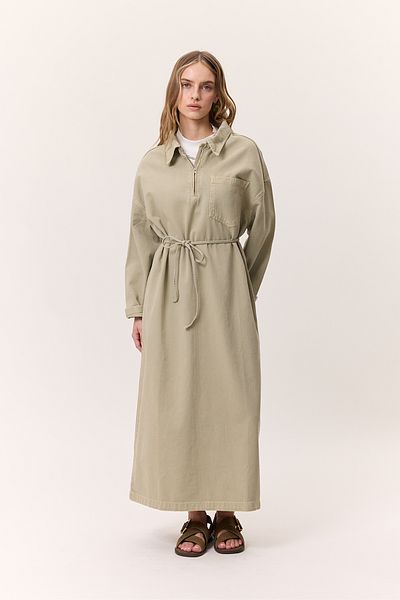 Manuka Denim Dress with Collar Detail Çağla