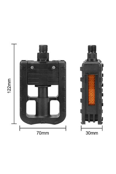 Shunmaii 2pcs Folding Bike Pedals Universal Foldable Pedal Footboard With Reflector Mtb Road Bike Anti-skid R