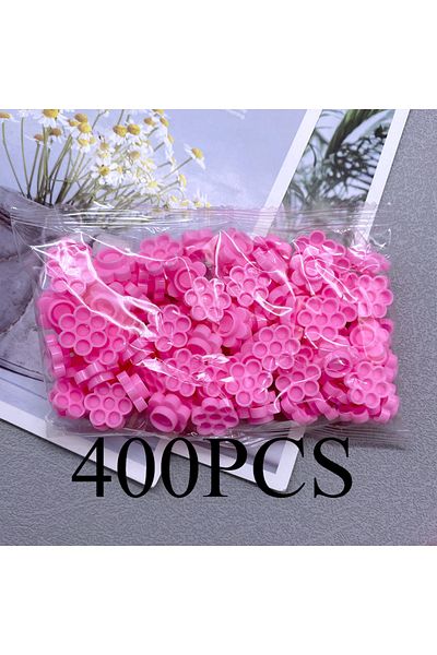 ZANSE 400 قطعة شفافة 400 قطعة كوب غراء الرموش للاستخدام مرة واحدة حامل صبغة الوشم حاوية مكياج F