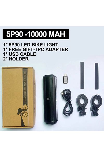Choice 5P90 10000mAh Fivemi Bicycle Light Front 10000mAh Bike Light Power Bank Flashlight USB Charging MTB