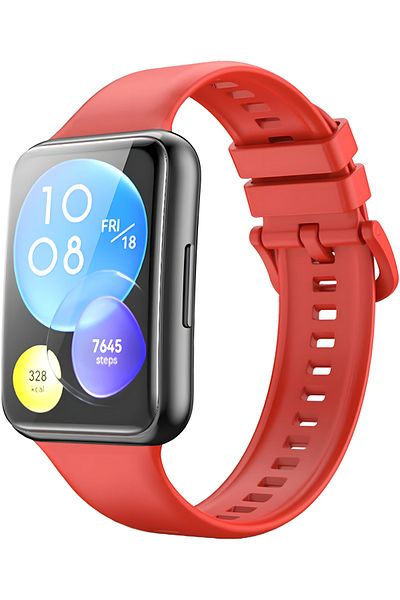 Fibaks سوار معصم ملون عالي الجودة من السيليكون متوافق مع ساعة Huawei Watch Fit 2