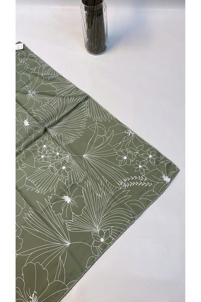 Onur Scarf -New Product Pyramid Luxer Two-Color Silk-Like Rayon Fabric Line Floral Pattern Fashion Shop