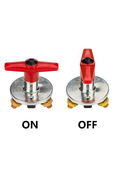 switchdoctor Universal 200A Battery Disconnect Cut Off Kill Switch Car Boat Truck Brass Terminal Stop For Moto...