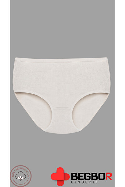 BEGBOR LİNGERİE 6' LI KADIN SET YÜKSEK BEL FİTİLLİ FLAMLI PAMUK BATO KÜLOT