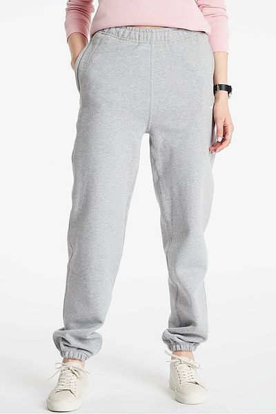 Nike Solo Swoosh Fleece Παντελόνι Βαμβακερό Ανοιχτό Χαλαρό Ψηλόμεσο Γυναικείο Φούτερ Γκρι
