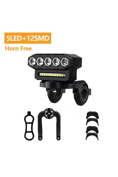 Choice Hyd-059 5 Led Bicycle Front Light Rechargeable Mtb Bike Light Waterproof Outdoor Night Riding Safety