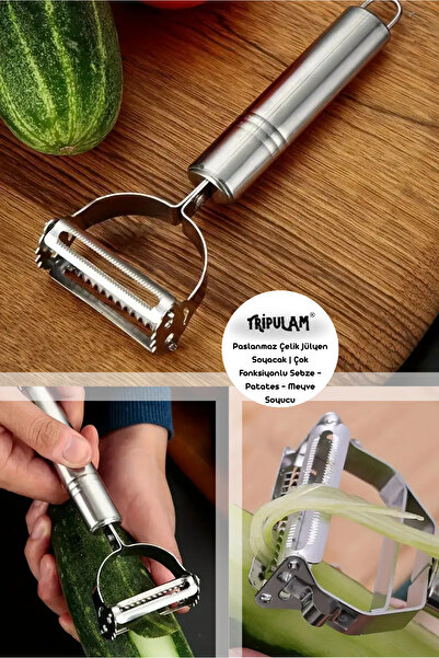 TRİPULAM Paslanmaz Çelik Jülyen Soyacak | Çok Fonksiyonlu Sebze - Patates - M...