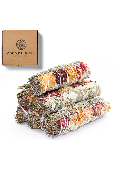 AWAFI MILL عصا المريمية مع القرنفل - عبوة من 3 أعواد