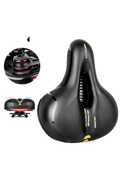 OFFBONDAGE Yellow Hollow Breathable Bicycle Saddle Men Women Mtb Road Bike Saddle Shock Absorbing Comfortable B