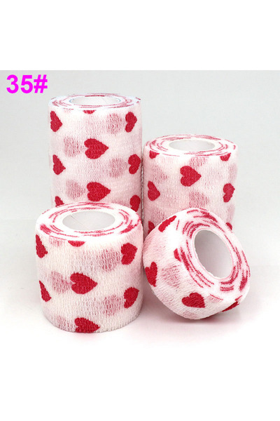 Choice شريط رياضي أبيض على شكل قلب بطول 7.5 سم × 4.8 متر، مناسب للرياضة، ضماد...