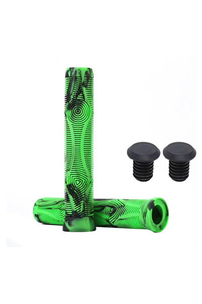 BUCKLOS 160-GREEN مقابض مقود دراجة مقاس 160 مم، غطاء مقابض ممتدة للدراجة الجب...