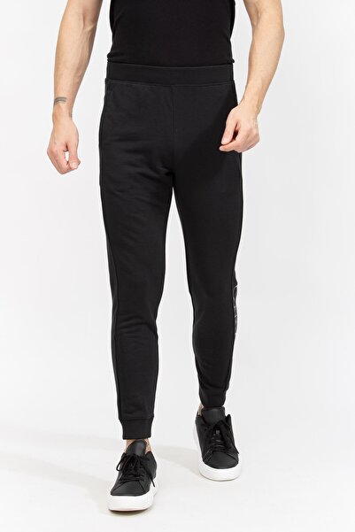 Calvin Klein 00GMF4P602BAE-PW - بنطلون رياضي رجالي أسود من JOGGER بخصر مطاطي ...