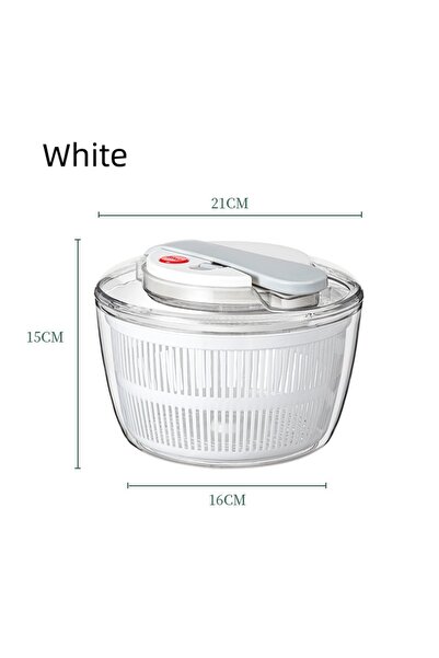 Choice1 مجفف سلطة الخضار الأبيض سعة 3 لترات، مجفف أوراق الخس، متعدد الوظائف