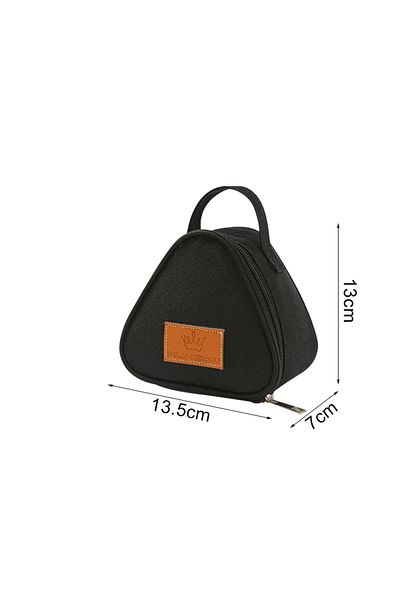 Choice Black New Triangular Insulation Bag Mini Aluminum Foil Student Rice Ball Bag Cute Portable Lunch Box