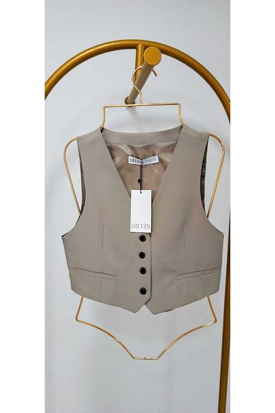 Dilvin 60537 Fitted Vest-Cagla