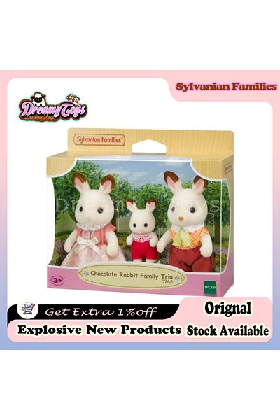 Choice Chocolate Rabit Hot In Stock Original Sylvanian Families Anime Figure Kawaii Doll Toy Chocolate Rabb