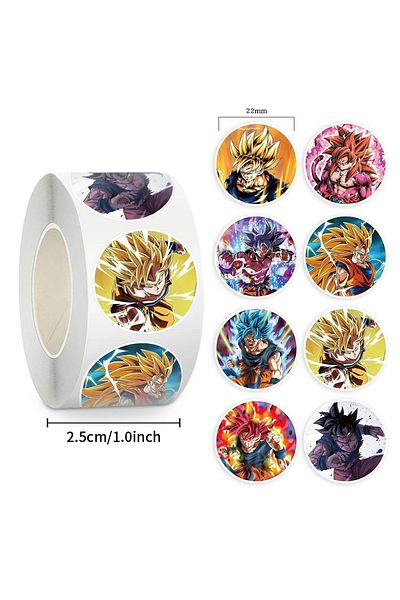 Choice 500pcs 500pcs Anime Dragon Ball Sealing Stickers Guko Cute Cartoon Anime Stickers Round Diy Decor Al