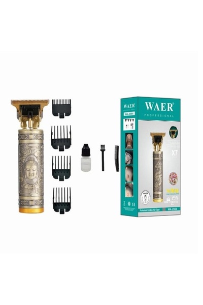 Genel Markalar Saç Sakal Kesme Traş Makinası Şarjlı Gold Ejderha Motifli T Ji...