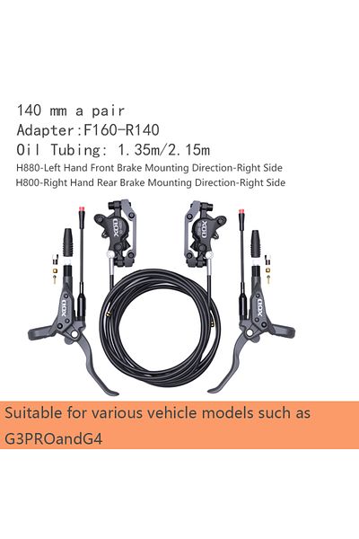 Choice 1 Pair140mm H800H880 XOD XD-H800 / XD-H880 Hydraulic Disc Brakes for Electric Scooters & E-Bikes ,