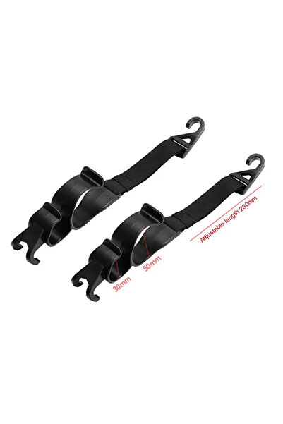 Choice black 2pcs Car Back Seat Hook Multi-function Rear Seat Headrest Hangin...