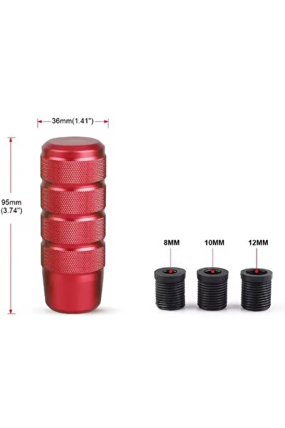 MEGAHAWK Red Link Gear Shift Knob Metal-9.5Cm Colorful Stylish Design for Spo...
