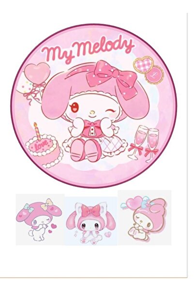 hediyehobihersey Mymelody Yenilebilir Kağıt Gıda Baskısı, Resimli Baskı ,Şeke...