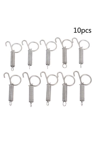 Choice 10Pcs Multipurpose Spring Animal Cage Latches Lock Spring Rabbit Cage Door Tension Spring with Ho...