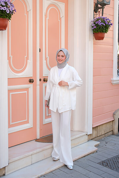 LOCCO Women's Beıge Suit White