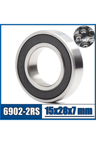 Choice 6902 Hybrid Ceramic Bearing 15*28*7 Mm Abec-1 1pc Bicycle Bottom Brackets & Spares 6902rs Si3n4 B...
